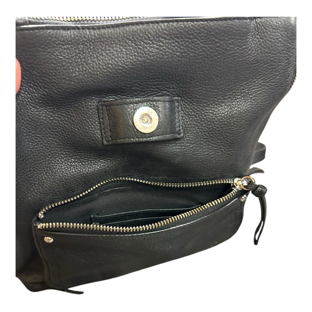 Lodis Black Modern Leather Backpack - Picture 9 of 15